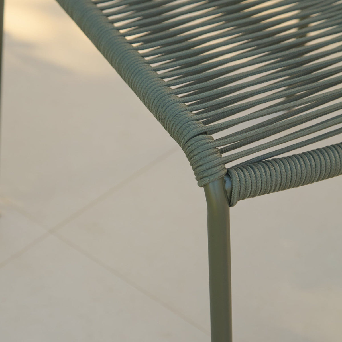 Ryder Khaki Green Rope Garden Chairs - Set of 2 - Laura James