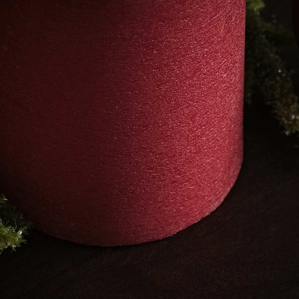 Samsta Battery Pillar Candles - Set of 3 - Christmas Red