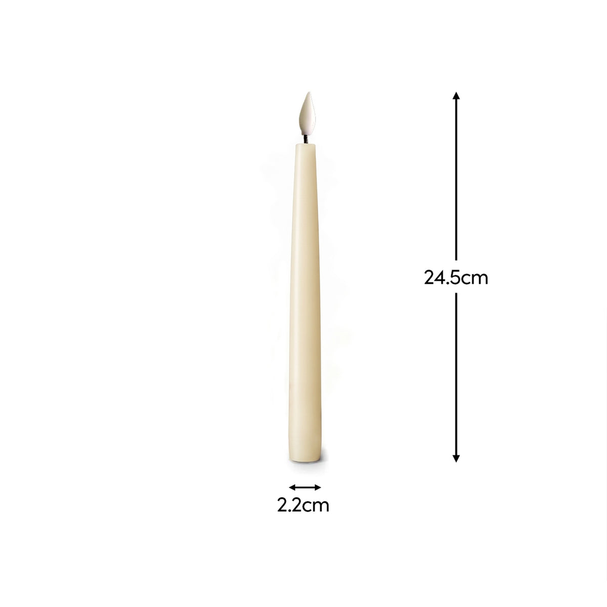Samsta Battery Taper Candles - Set of 2 - Warm White
