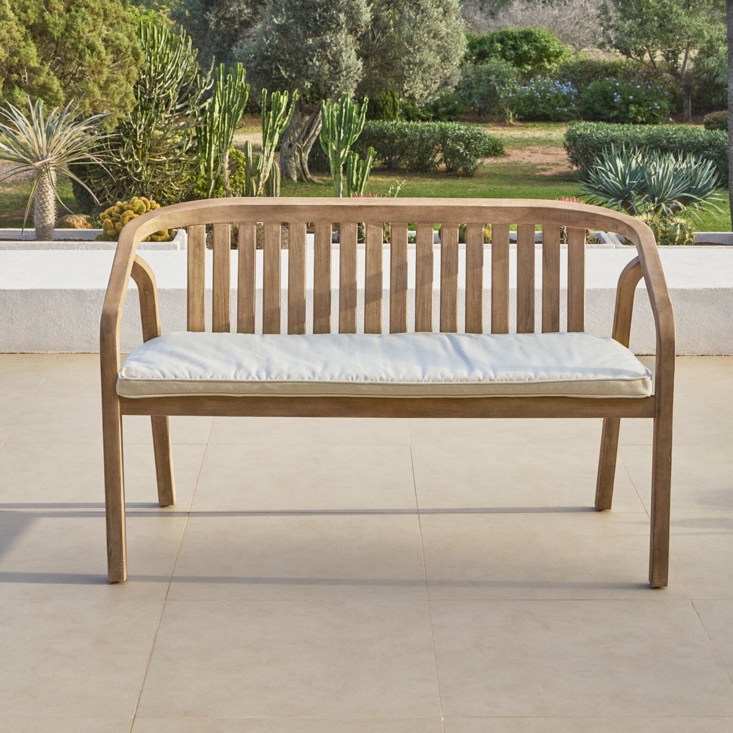 Shiro Wooden Garden Bench - Laura James