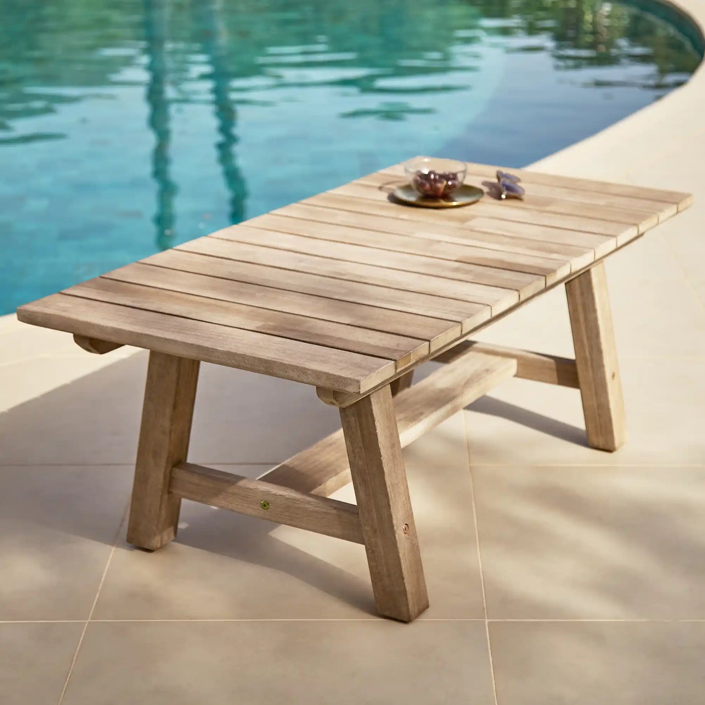 Shiro Rectangular Acacia outdoor Coffee Table -Laura James