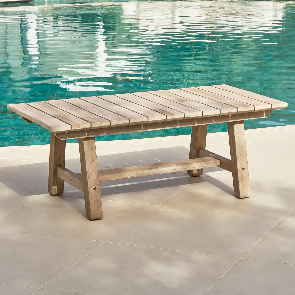 Shiro Rectangular Acacia outdoor Coffee Table -Laura James
