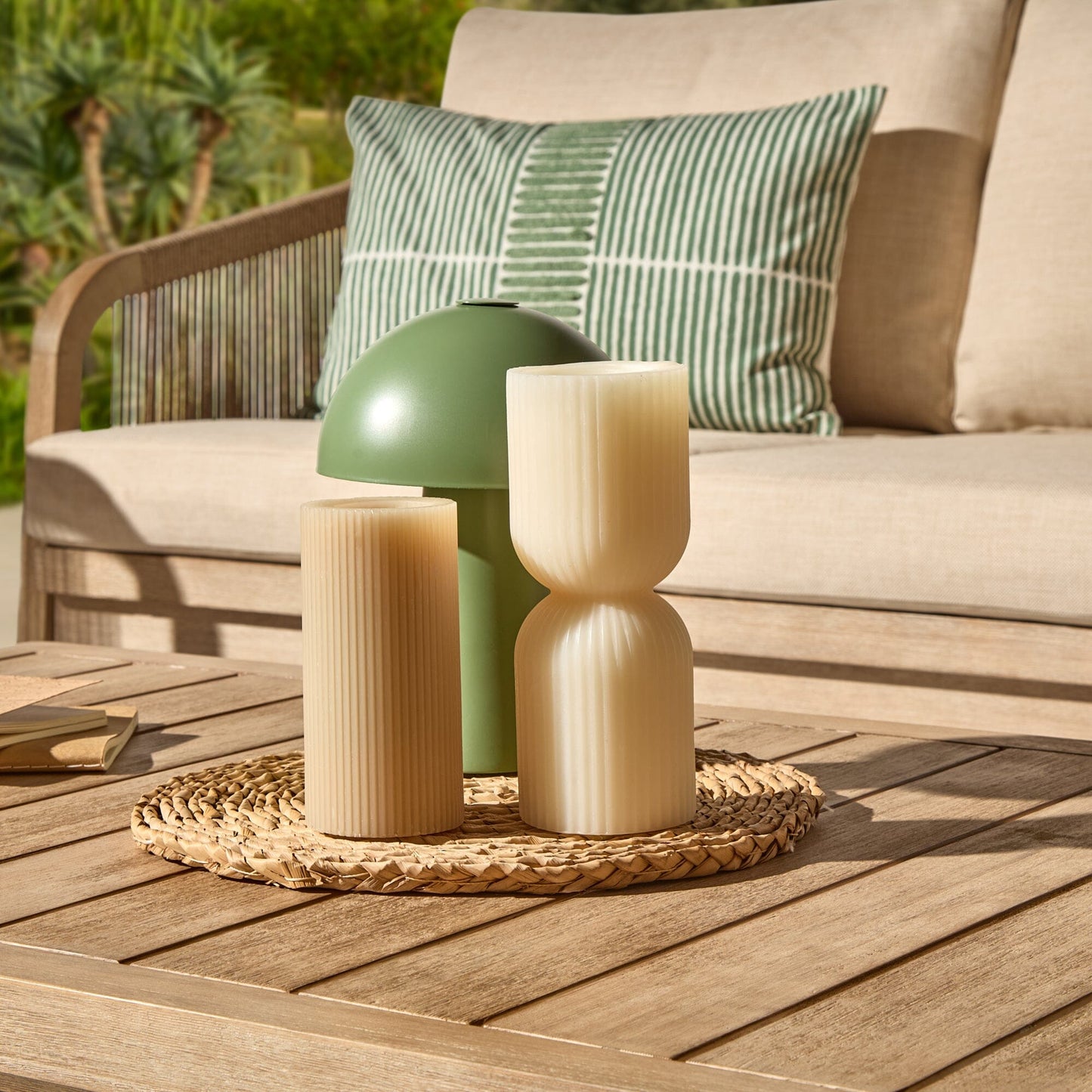 Shiro 3 Seater Whitewash Sofa Set with Shiro Occasional Armchairs and Rectangular Coffee Table - Laura James