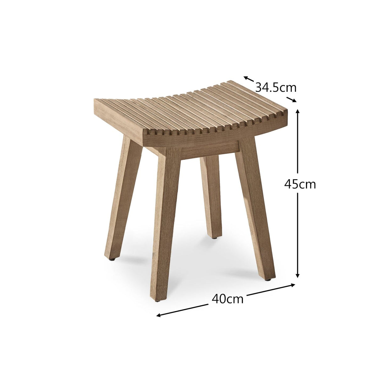 Outlet - Shiro Wooden Garden Stool - 40cm