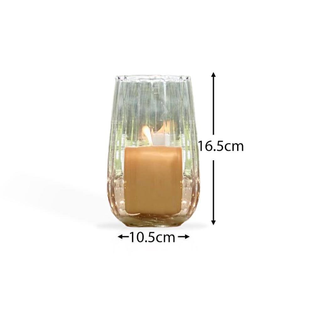 Dalen Clear Glass Candle Holder - Laura James