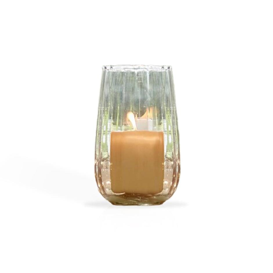 Dalen Clear Glass Candle Holder - Laura James
