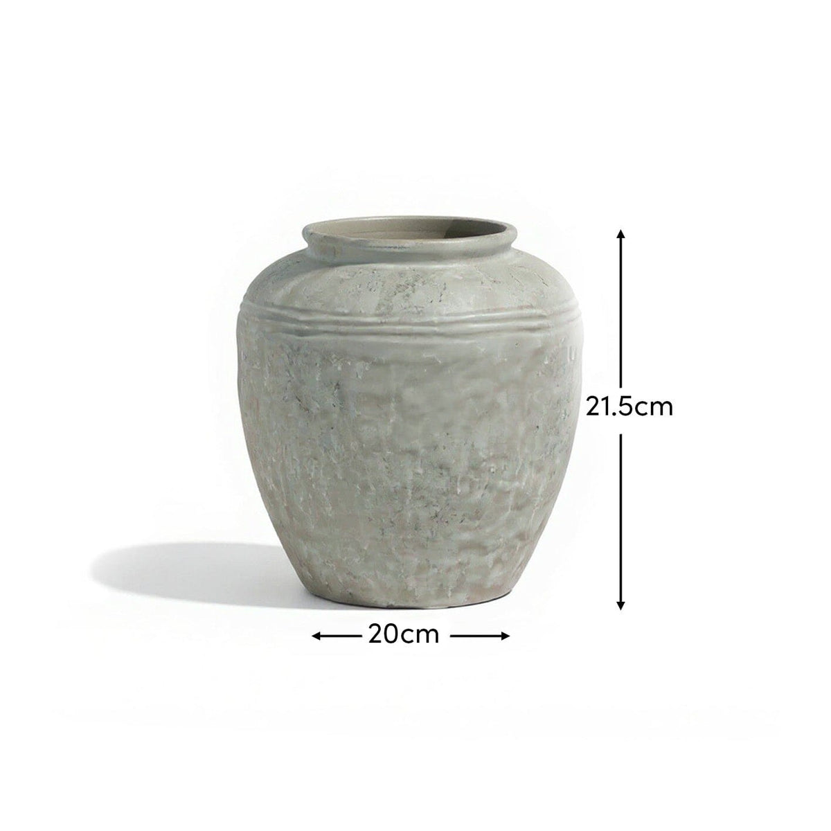 Suma 21.5cm Terracotta Vase - Off White - Laura James