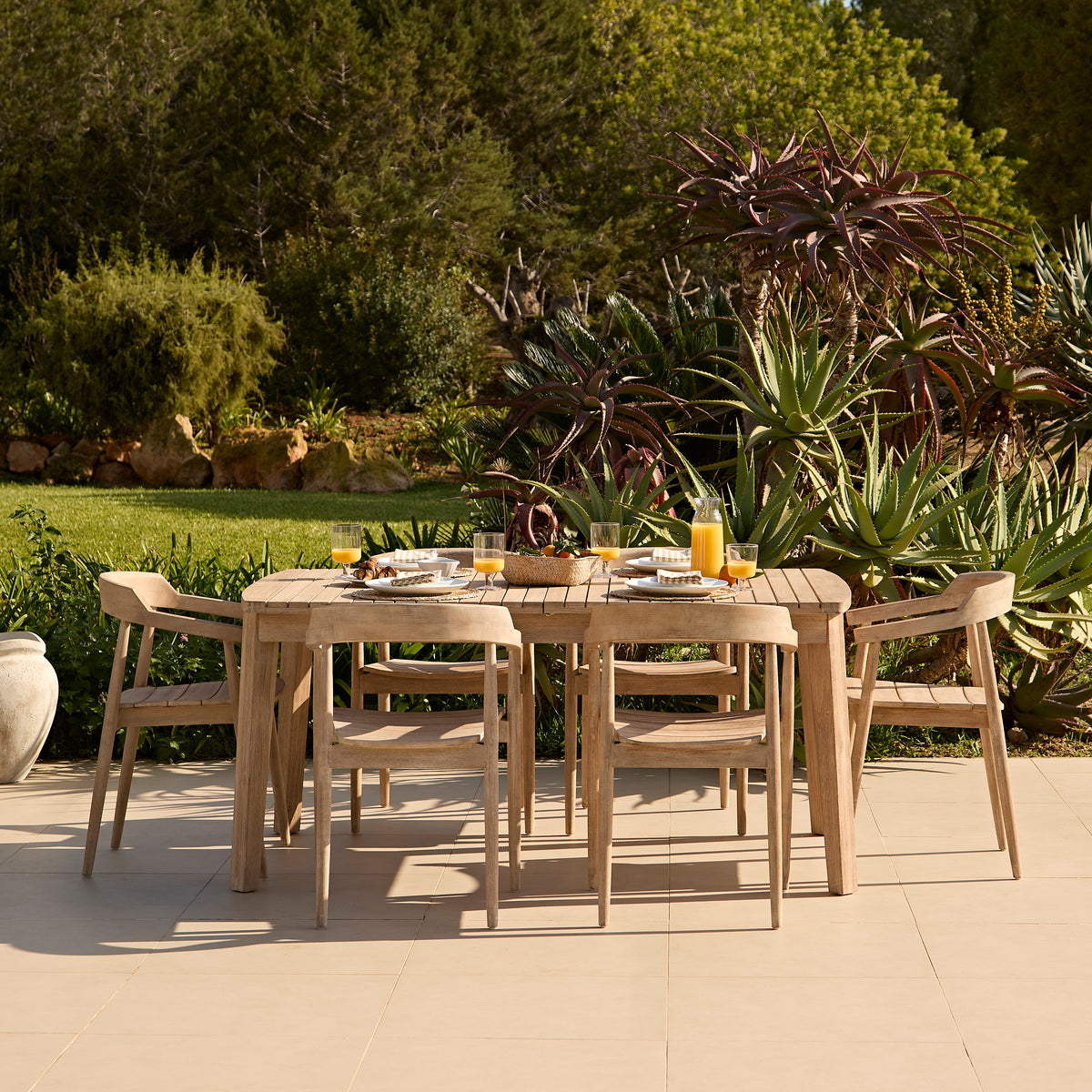 Saffron Dining Table Set - 6 Seater - Elowen Dining Chairs - Laura James