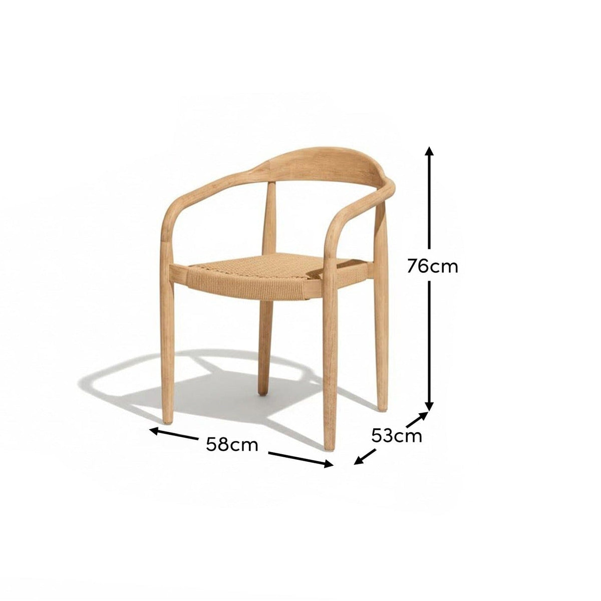 Sasha Wooden Garden Chairs - Set of 2 - Laura James