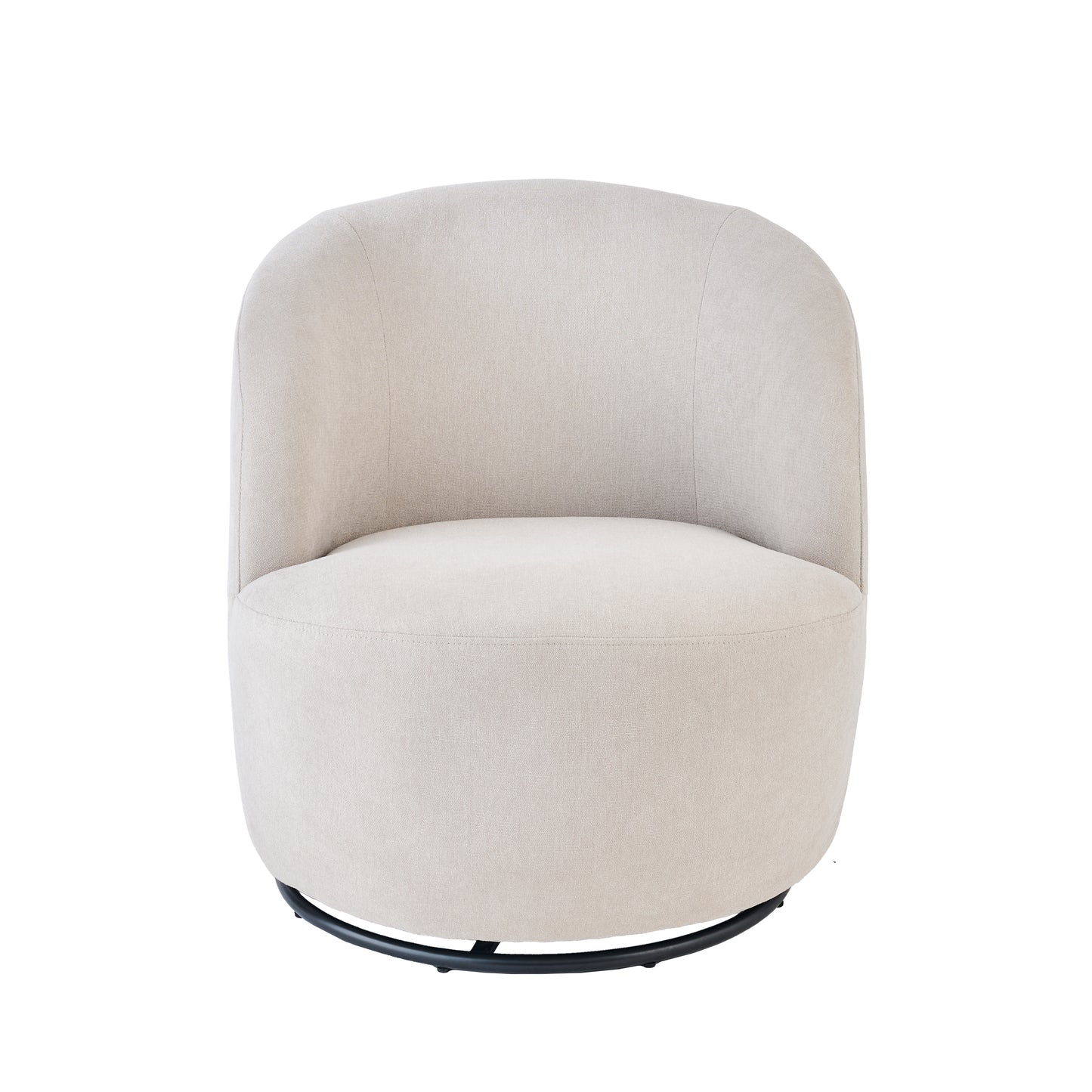 Sawyer 68cm Swivel Armchair - Soft Beige - Laura James