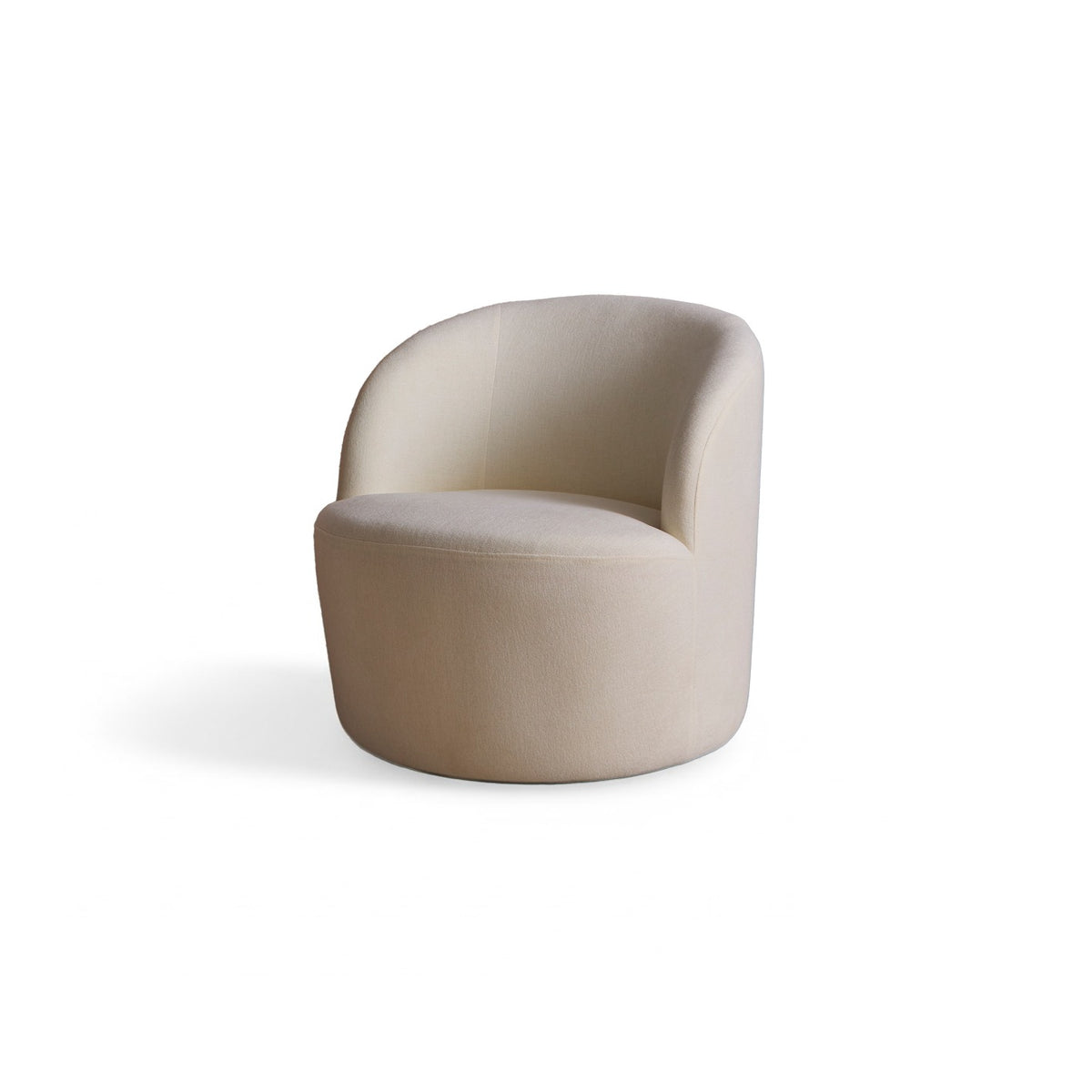 Sawyer 68cm Swivel Armchair - Oyster White - Laura James