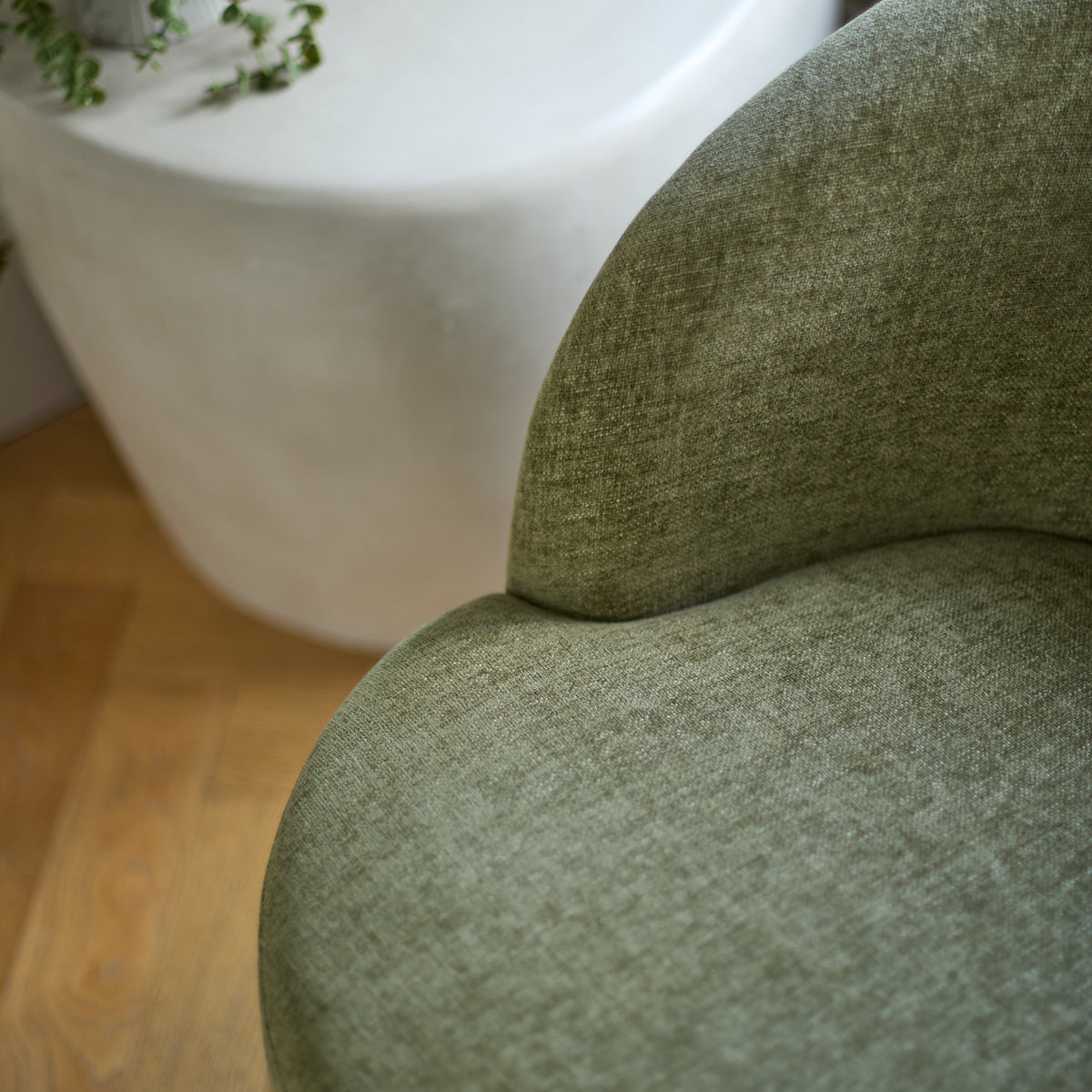 Sawyer 68cm Swivel Armchair - Moss Green - Laura James