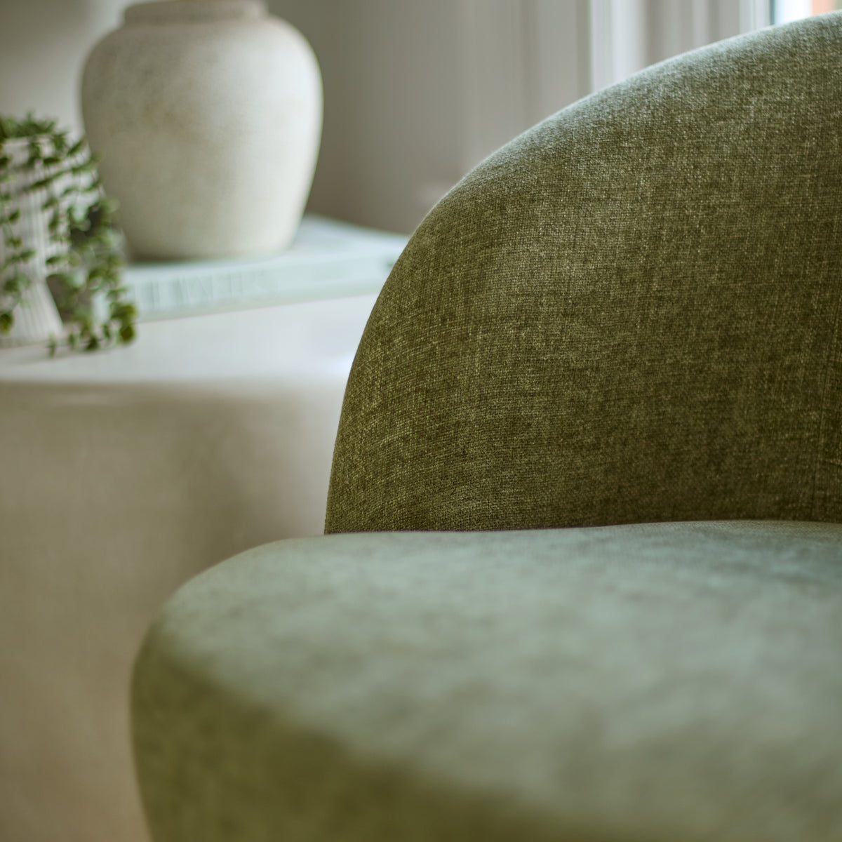 Sawyer 68cm Swivel Armchair - Moss Green - Laura James