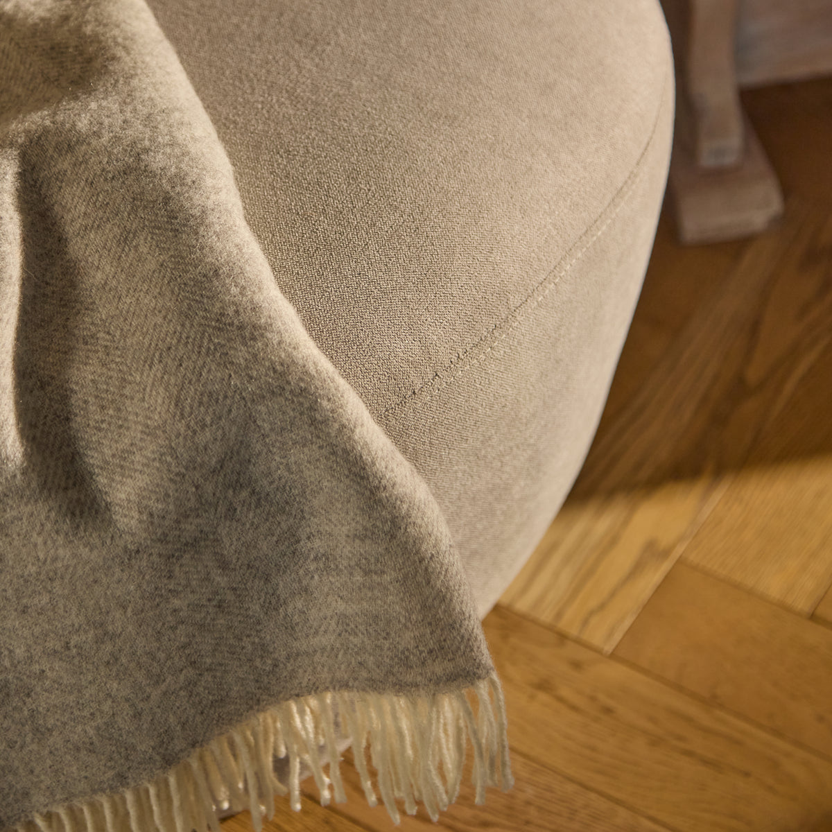 Sawyer 68cm Swivel Armchair - Soft Beige - Laura James