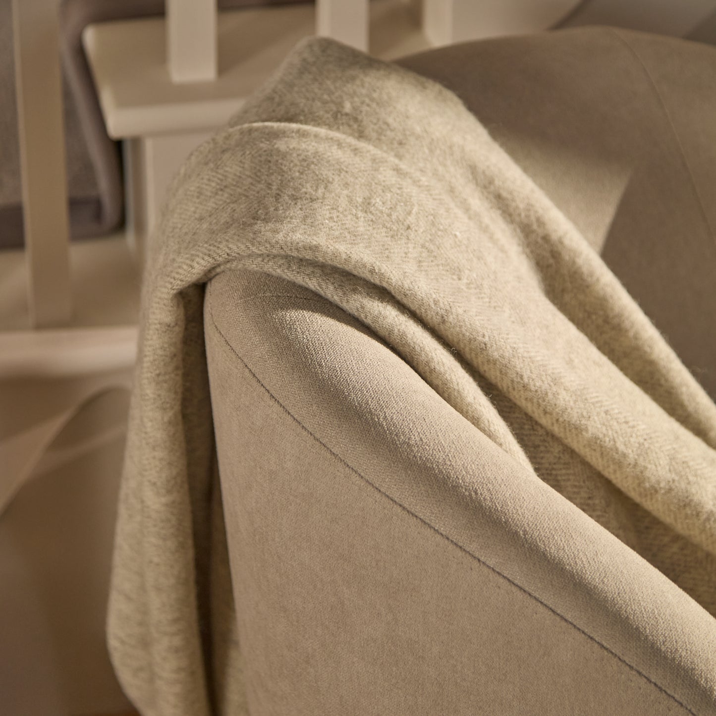 Sawyer 68cm Swivel Armchair - Soft Beige - Laura James