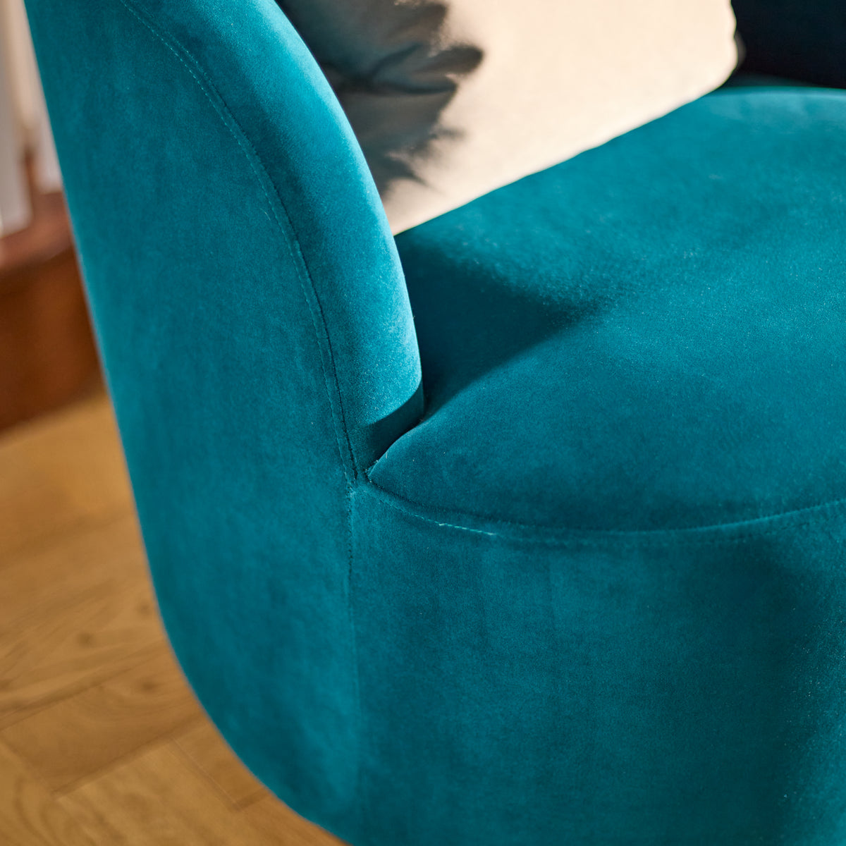 Sawyer 68cm Swivel Armchair - Deep Teal - Laura James