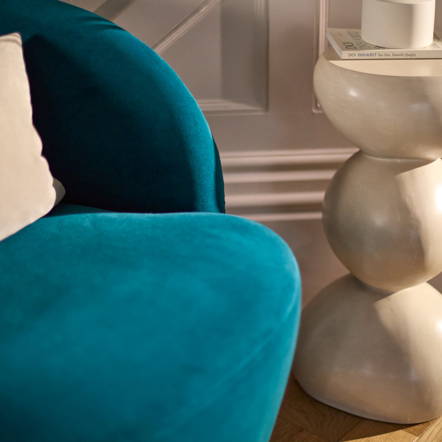 Sawyer 68cm Swivel Armchair - Deep Teal - Laura James
