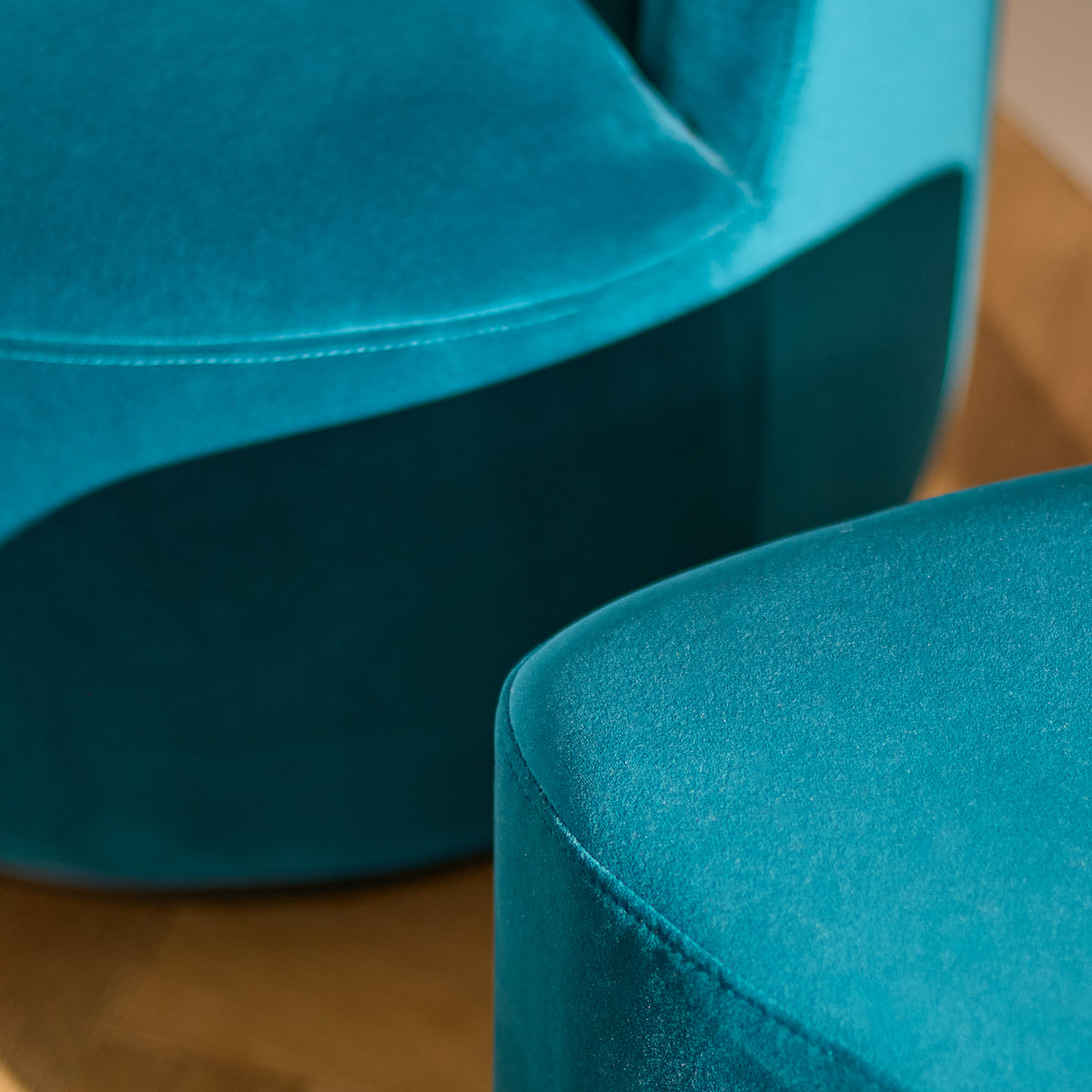 Sawyer 68cm Swivel Armchair - Deep Teal - Laura James