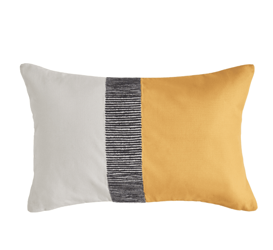 Selu 35x55cm Striped Cushion Cover - Yellow - Laura James