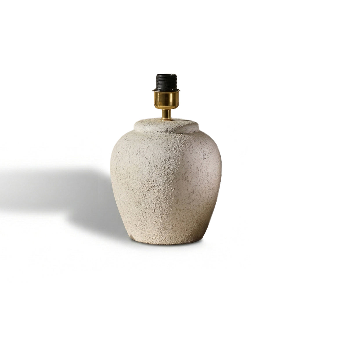 Selham 30cm Ceramic Lamp Base - Rustic White - Laura James