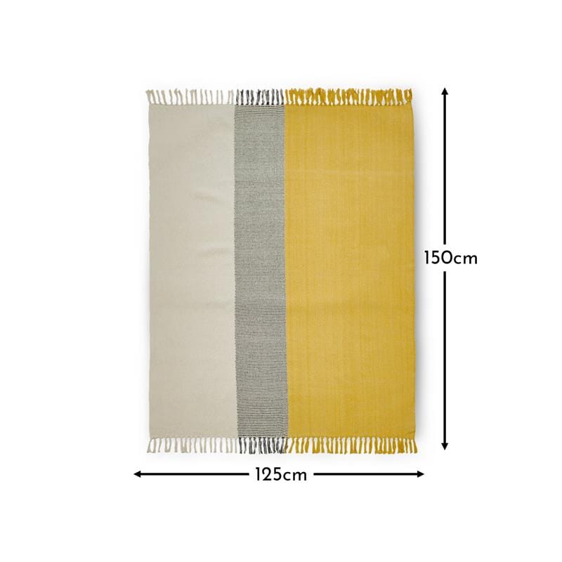 Selu 125x150cm Yellow Throw - Laura James