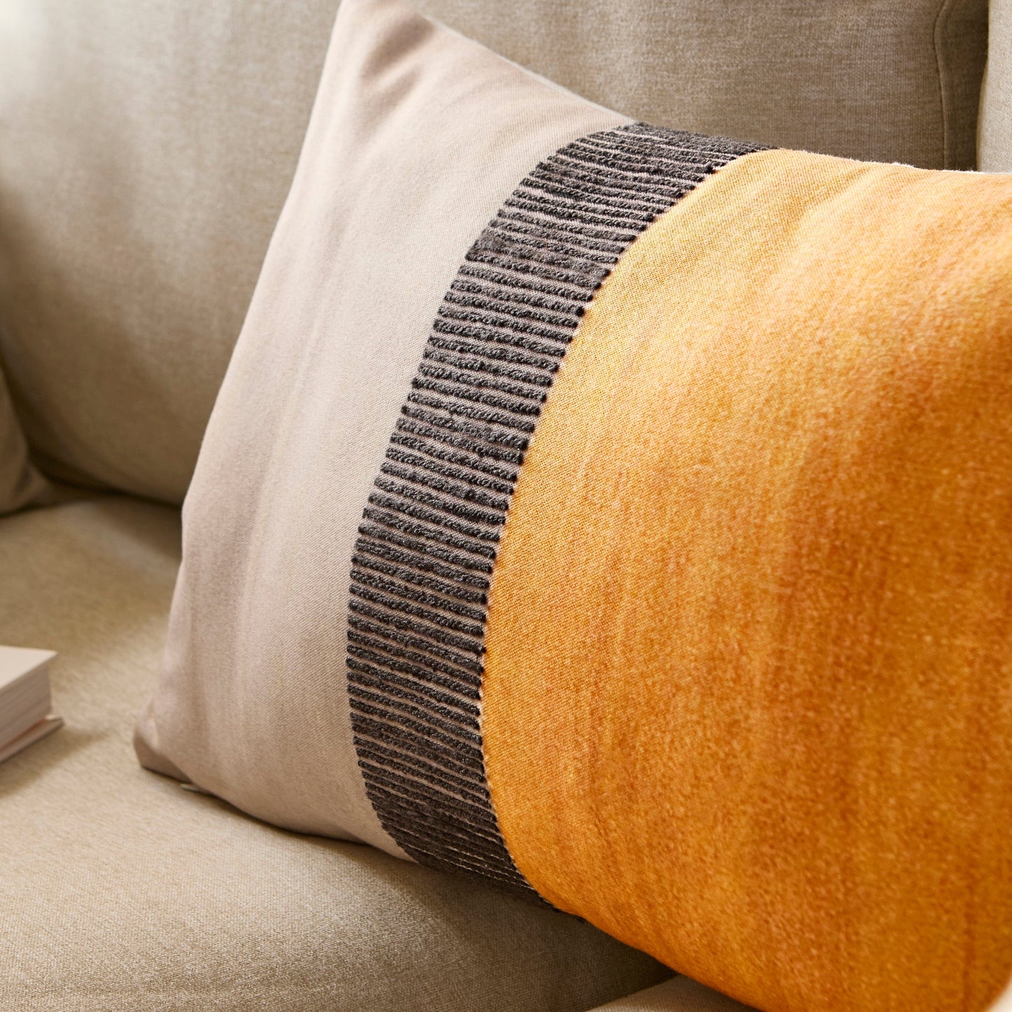 Selu 35x55cm Striped Cushion Cover - Yellow - Laura James