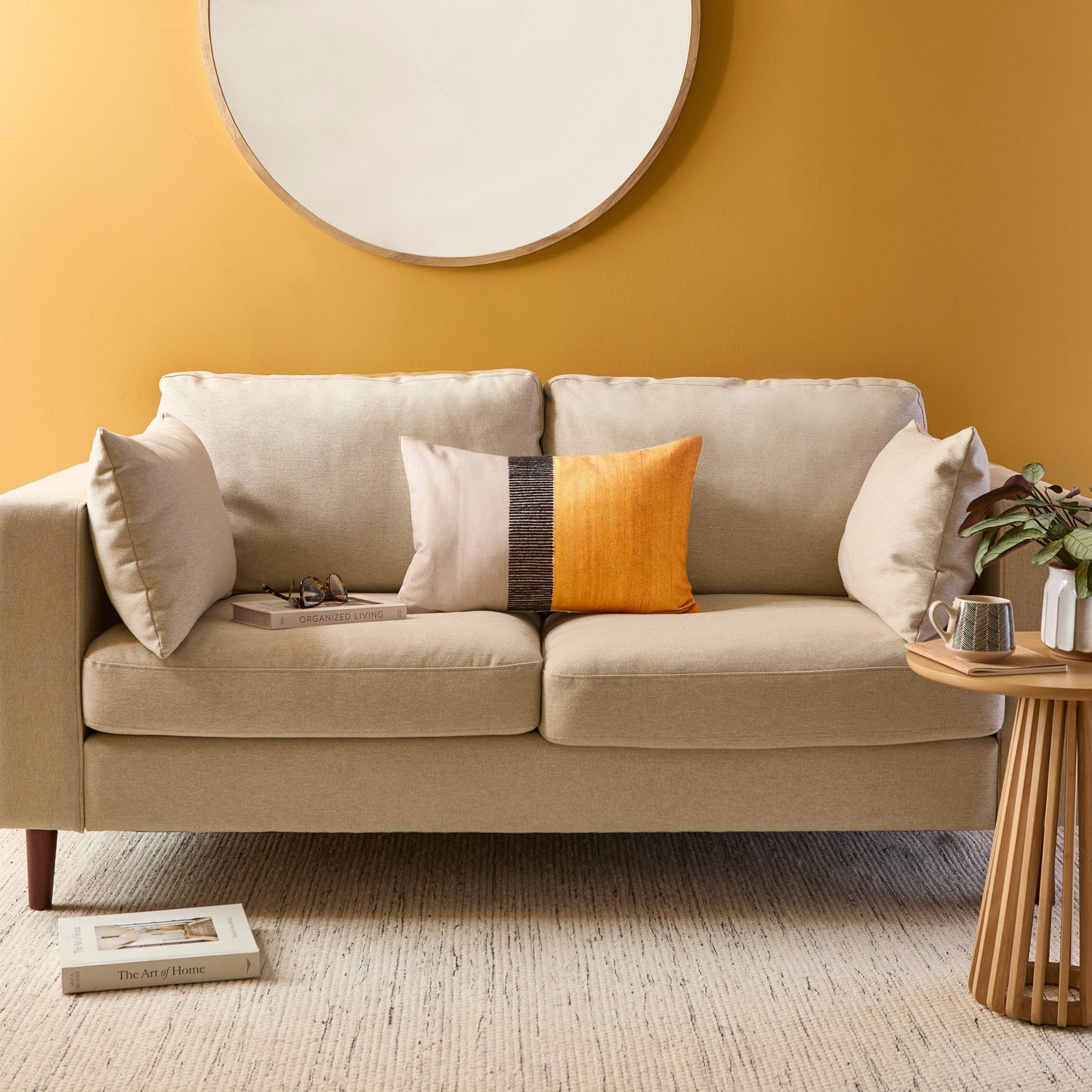 Selu 35x55cm Striped Cushion Cover - Yellow - Laura James