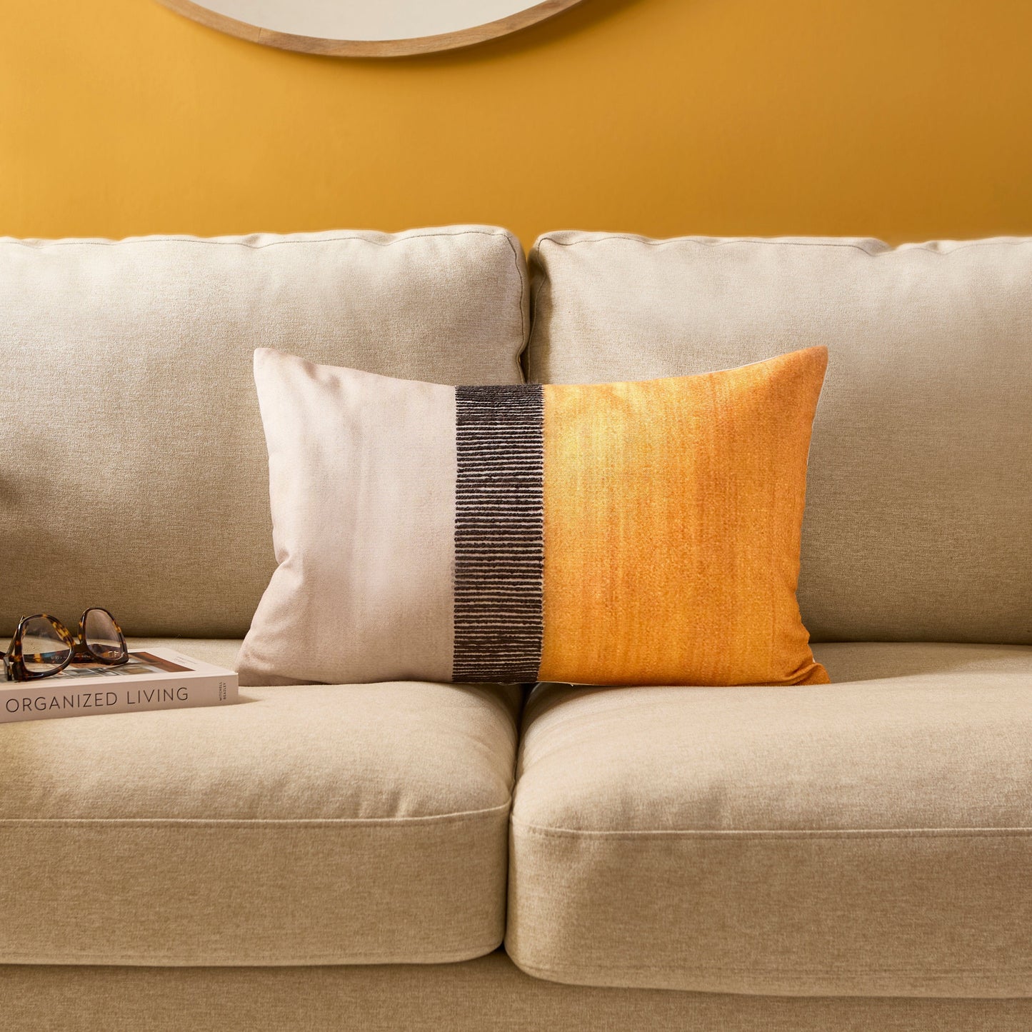 Selu 35x55cm Striped Cushion Cover - Yellow - Laura James