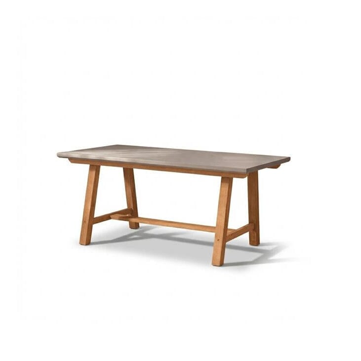 Shiro Pale Grey Concrete Garden Dining Table - Laura James