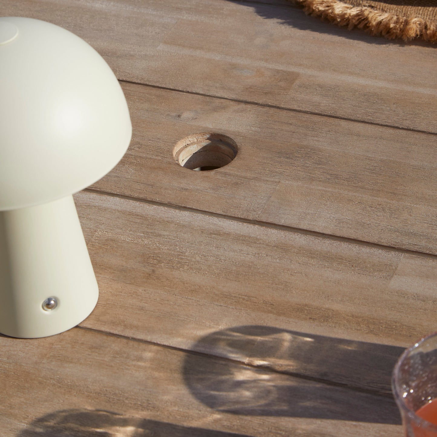 Shiro 6 Seater Wooden Round Dining Set with 6 Nala Sand Chairs - Laura James