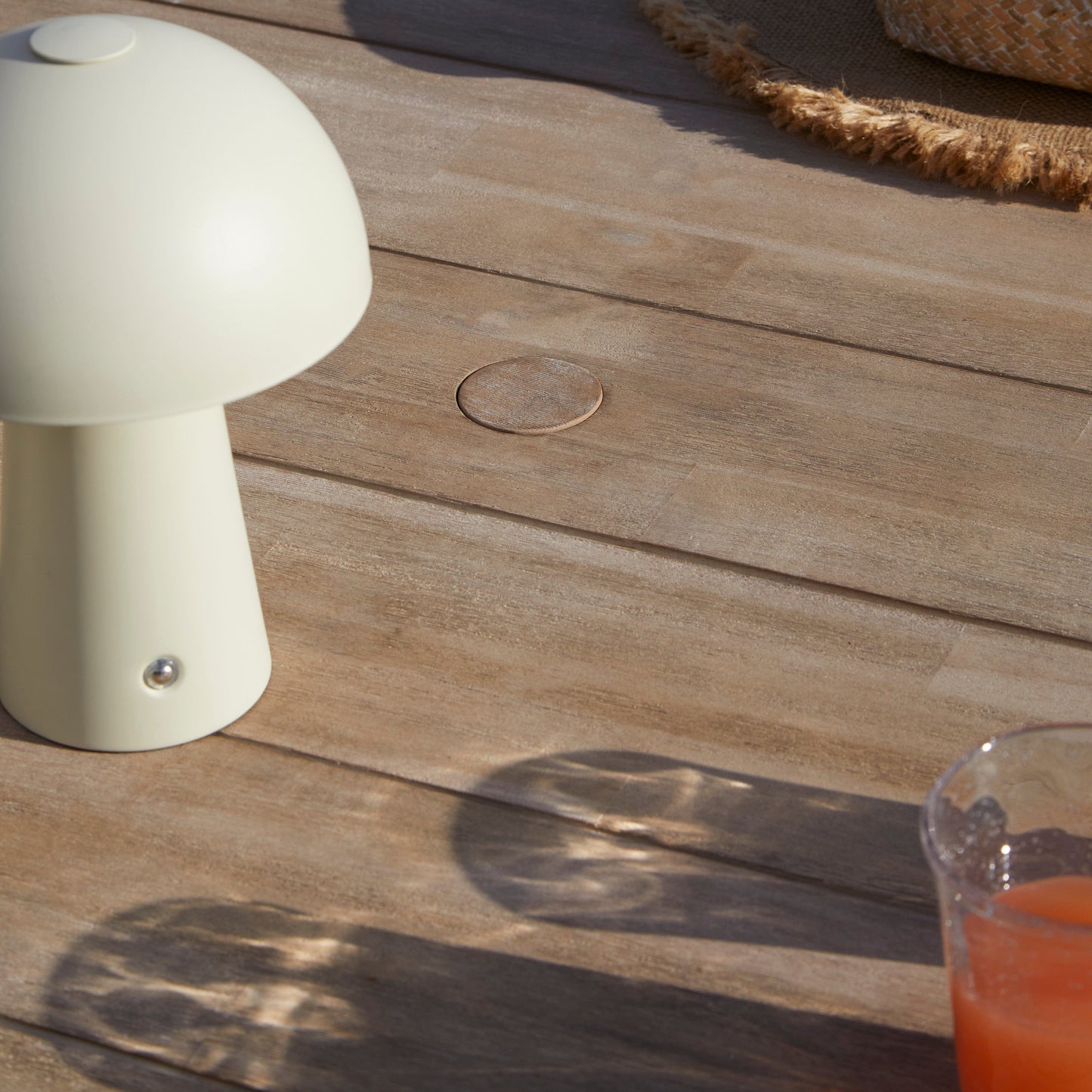 Shiro 6 Seater Wooden Round Dining Set with 6 Nala Sand Chairs - Laura James