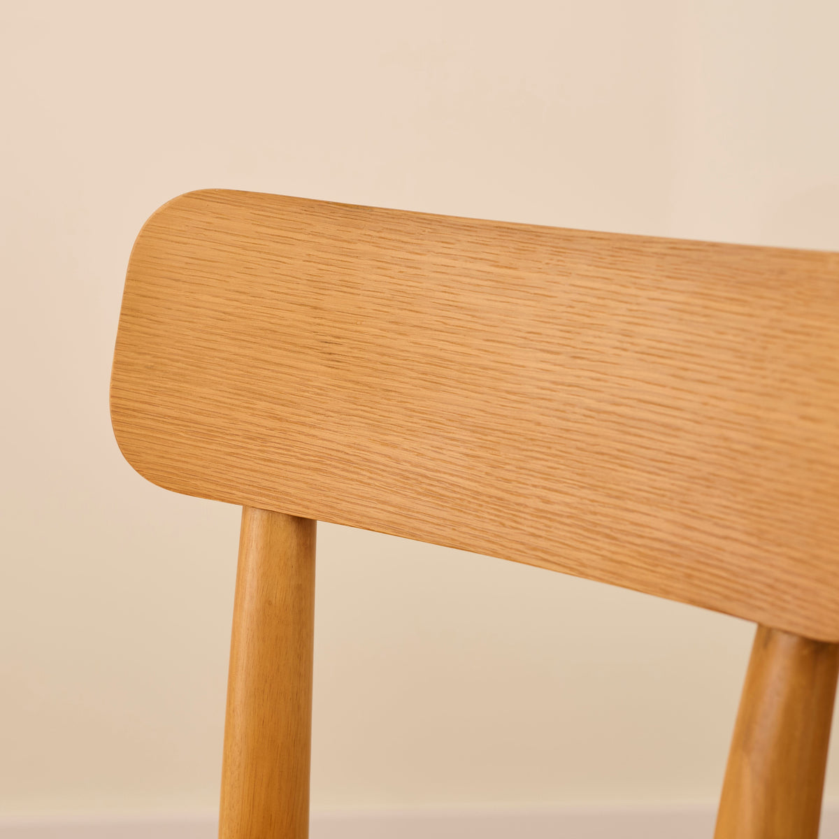 Silvester Classic Oak Bar Stool with Backrest - Laura James