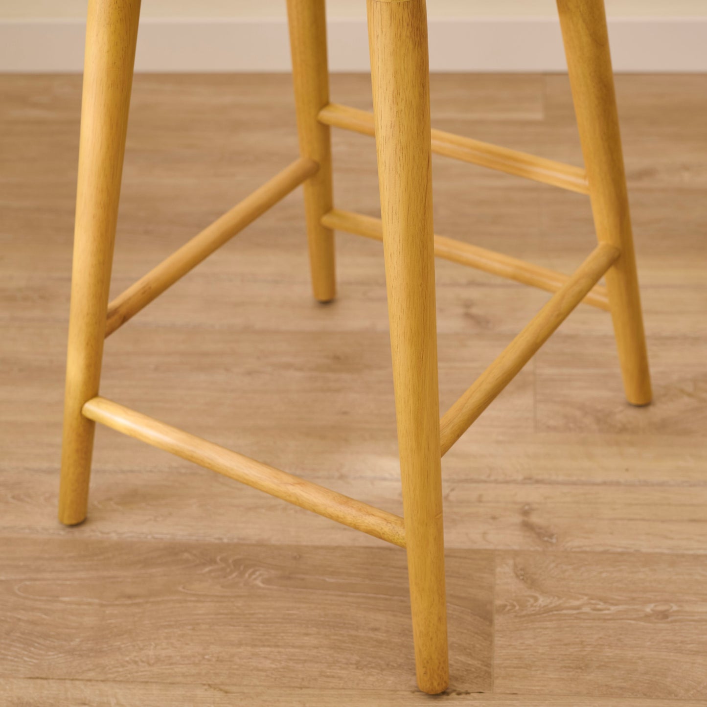 Silvester Pale Oak Bar Stool with Backrest - Laura James