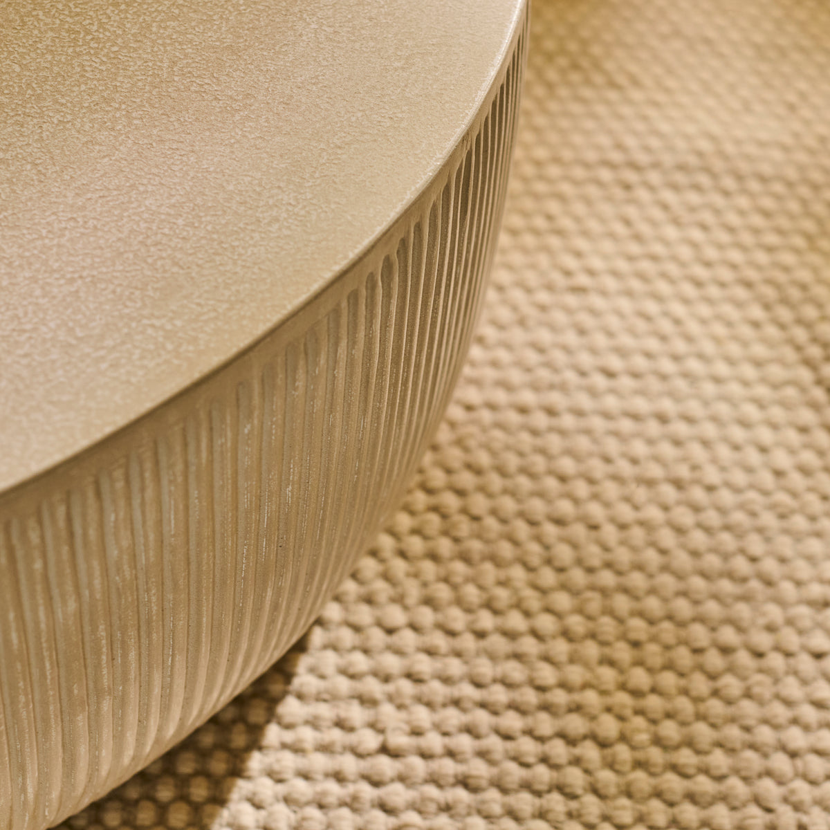 Sohan 61cm Kidney Coffee Table - Set of 2 - Sand - Laura James