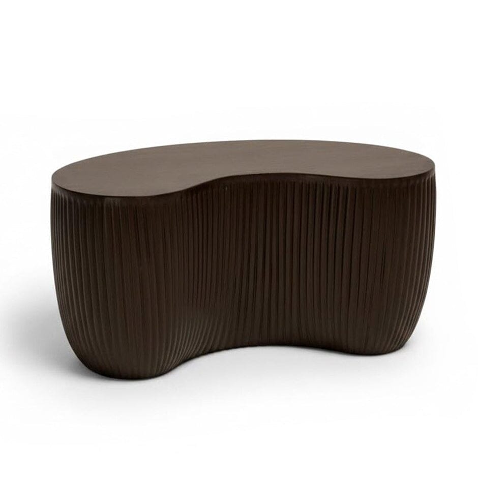 Sohan 61cm Kidney Coffee Table - Lava Black - Laura James