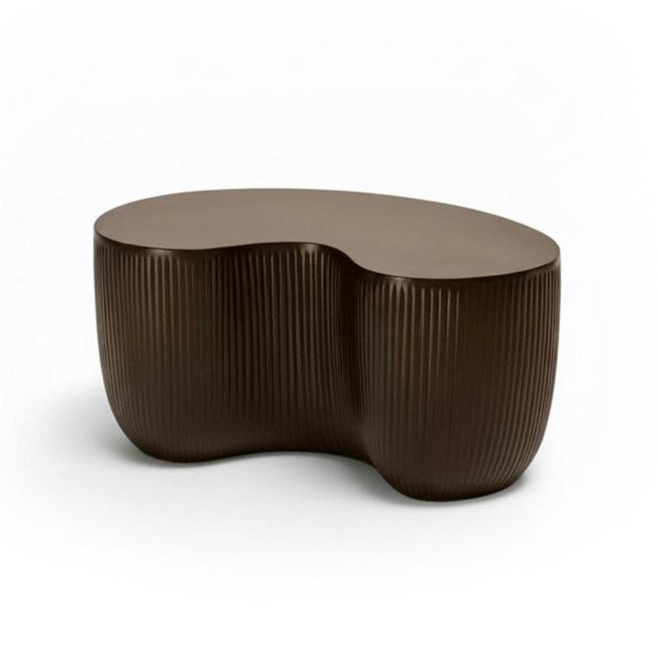 Sohan 84cm Kidney Coffee Table - Lava Black - Laura James