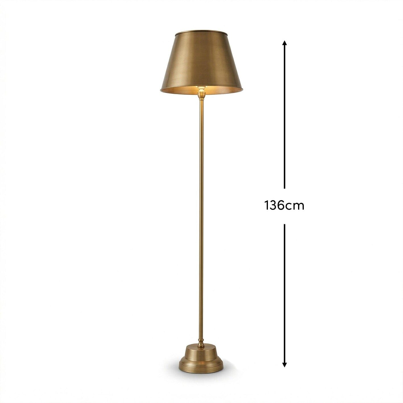 Stowe 136cm Metal Floor Lamp With Shade - Laura James