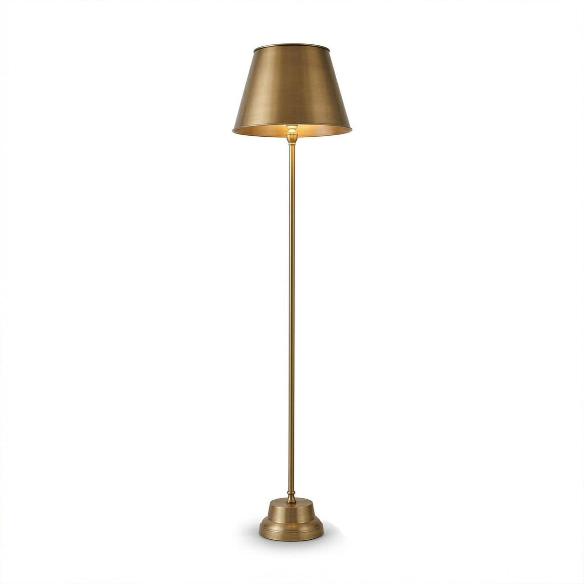 Stowe Gold Metal Floor Lamp - 136cm - Laura James