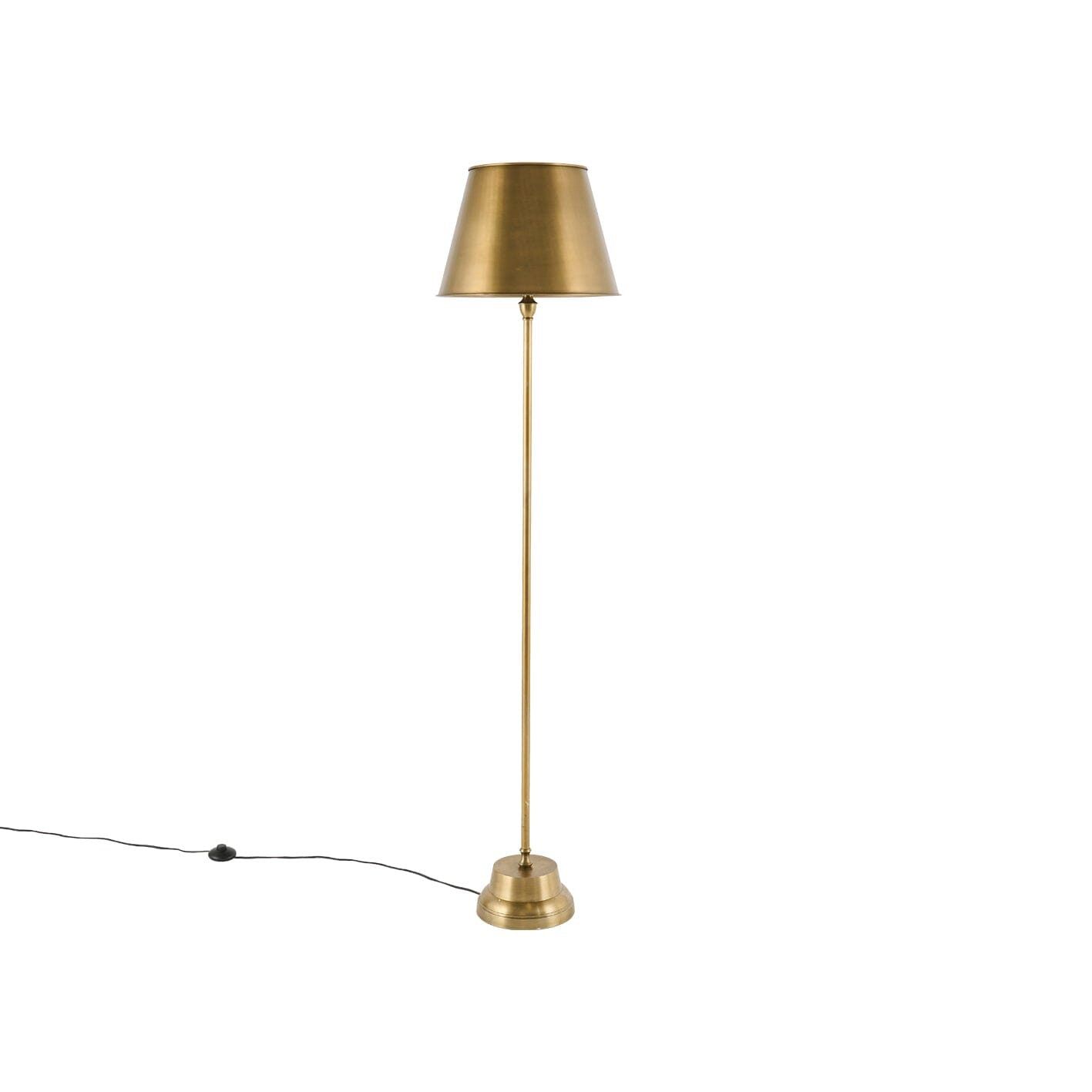 Stowe Gold Metal Floor Lamp - 136cm - Laura James