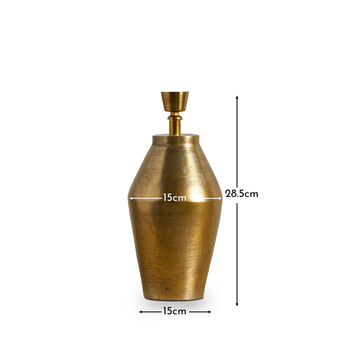 Thurlestone 29cm Metal Lamp Base - Gold - Laura James