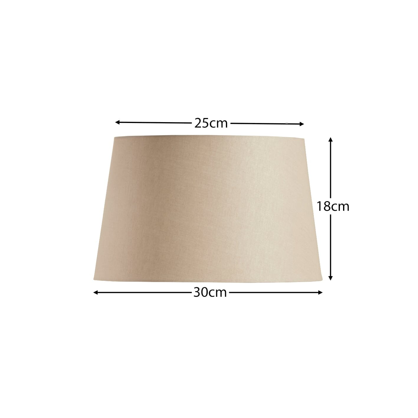 Coningsby 30cm Cotton Lamp Shade - Taupe - Laura James