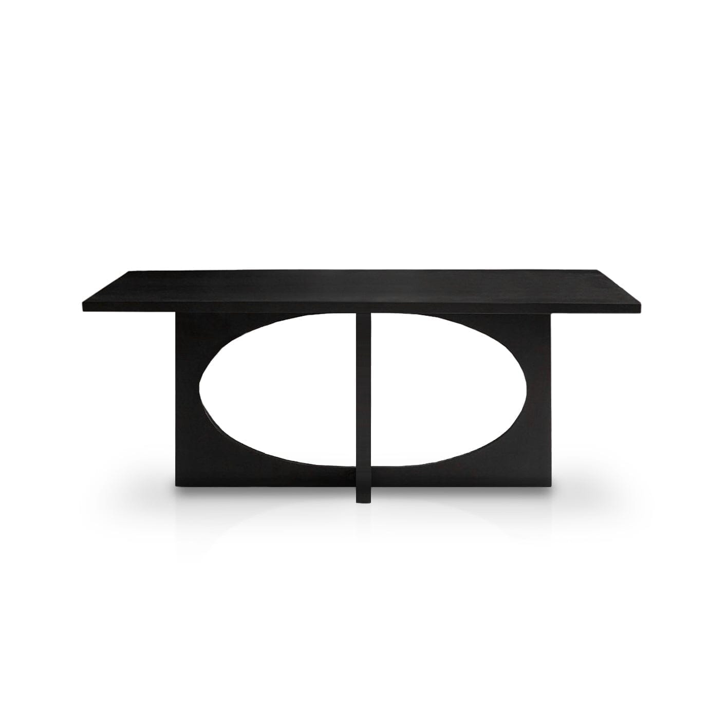 Jade Jet Black Rectangular Acacia