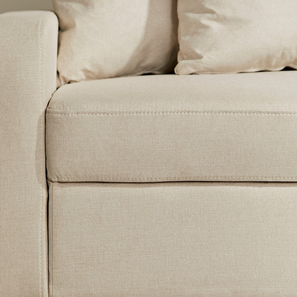 OUTLET - Tracy 2 Seater Sofa - Oatmeal with Black Legs