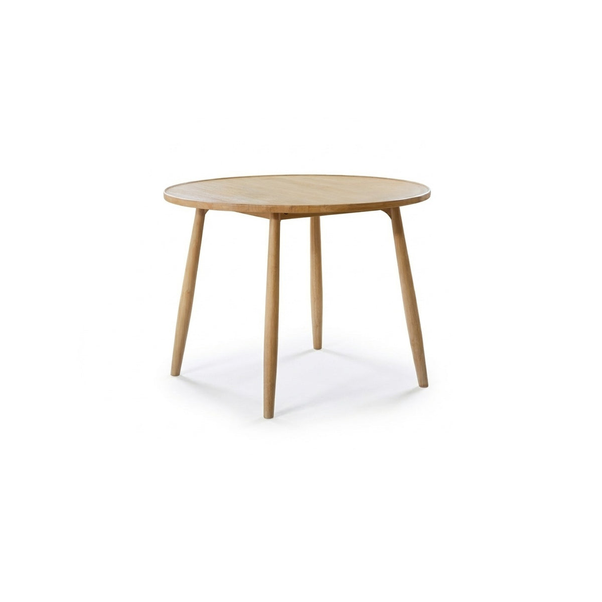 Tilly 100cm Round Dining Table - Whitewash Oak - Laura James