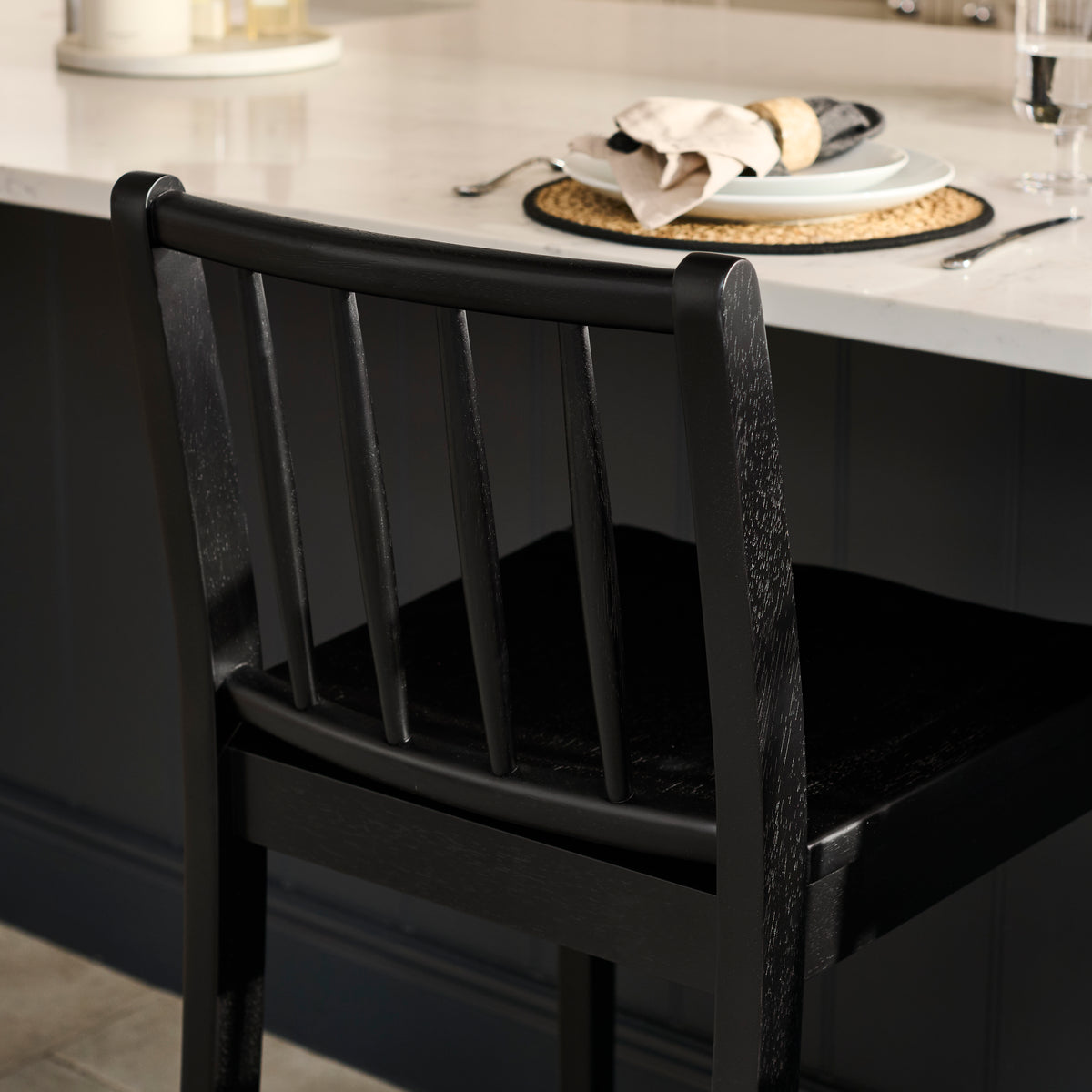 Tilly Bar Stool - Black Oak - Laura James