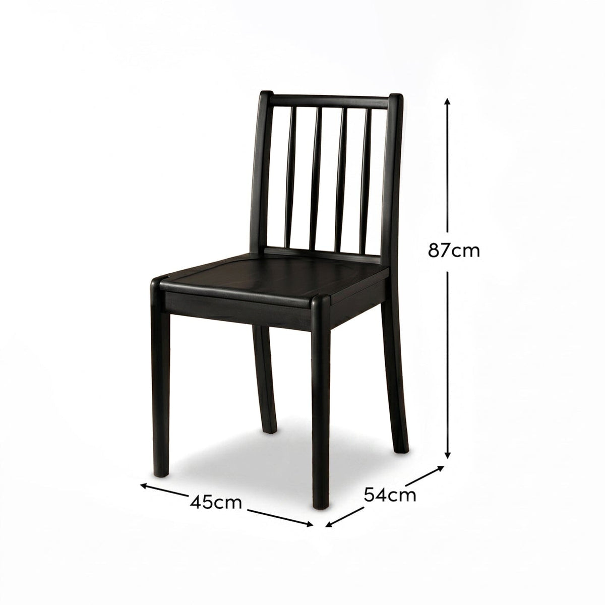 Tilly Black Dining Chairs - Set of 2 - Laura James