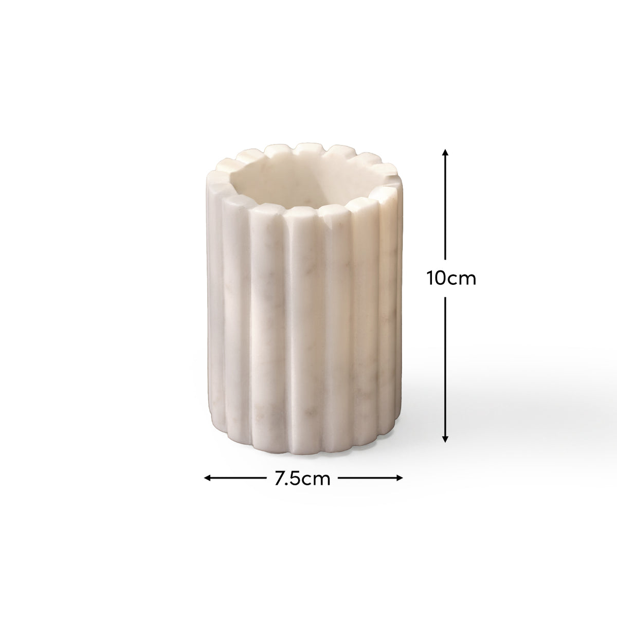 Tiree 10cm Tumbler - White Marble - Laura James