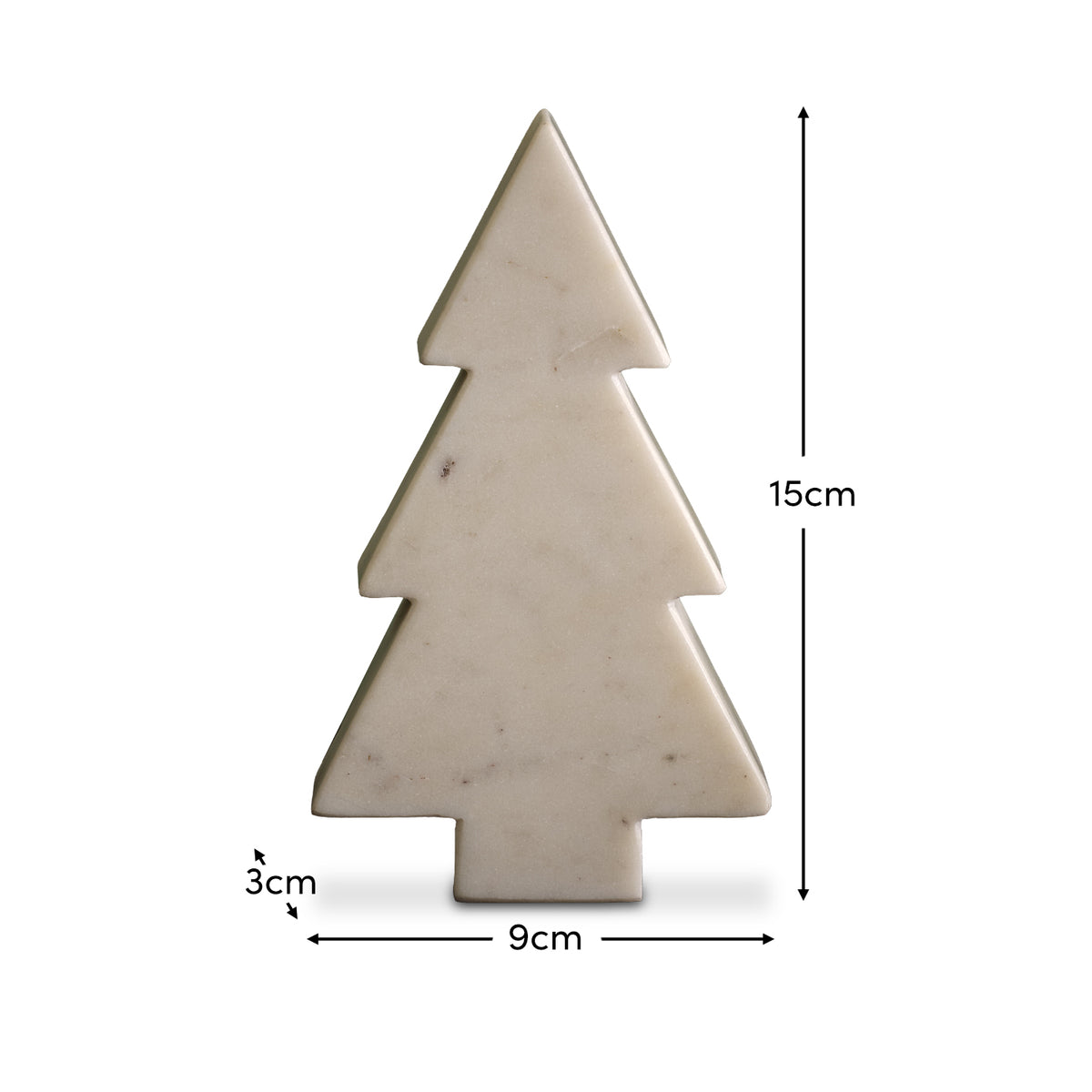 Tiree 15cm Tree Ornament - White Marble
