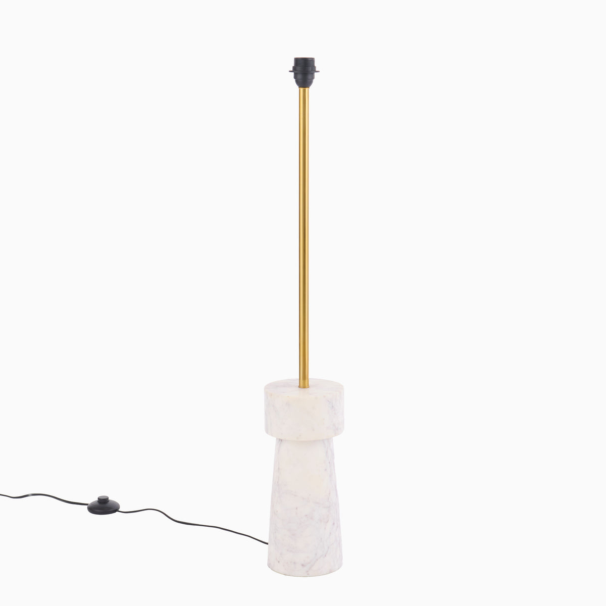 Tiree White Marble Floor Lamp Base - 97cm - Laura James
