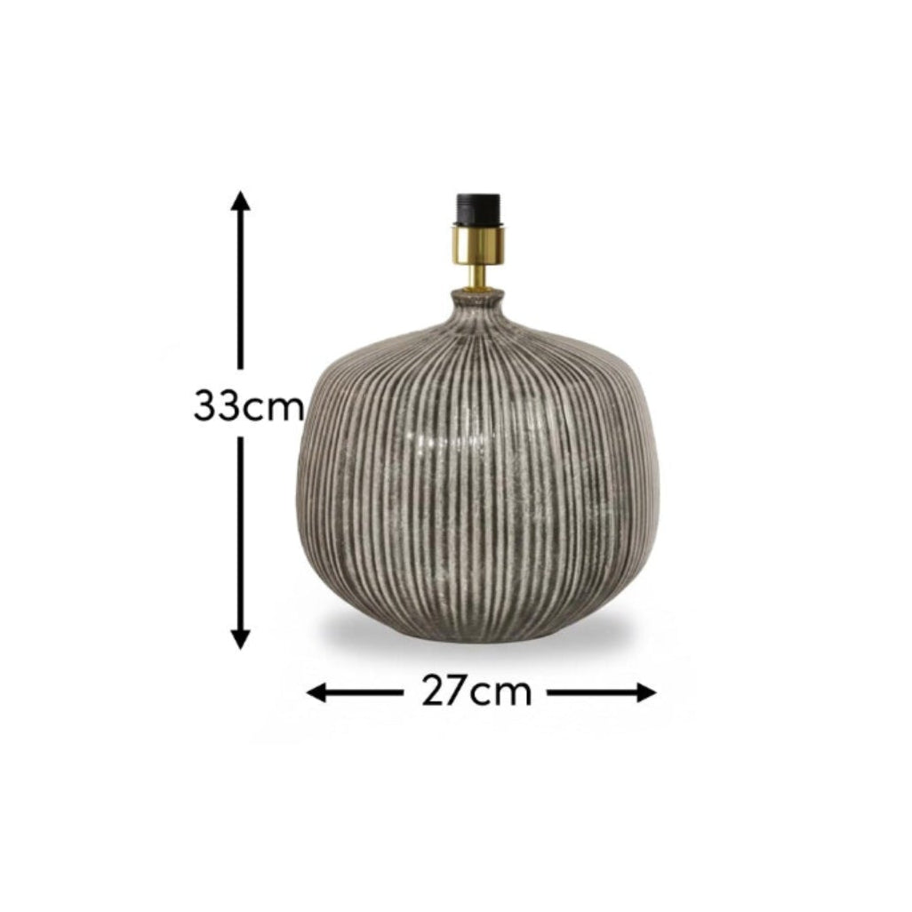 Tongham 31cm Ceramic Lamp Base - Dark Grey - Laura James